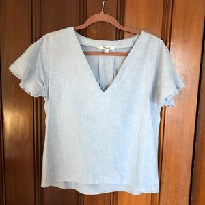 Light blue Madewell blouse